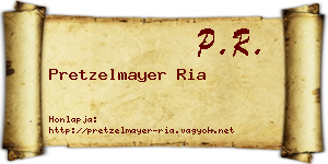 Pretzelmayer Ria névjegykártya
